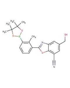 Astatech 5-(HYDROXYMETHYL)-2-(2-METHYL-3-(4,4,5,5-TETRAMETHYL-1,3,2-DIOXABOROLAN-2-YL)PHENYL)BENZO[D]OXAZOLE-7-CARBONITRILE; 1G; Purity 98%; MDL-MFCD3